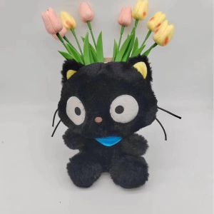Het -försäljning av ny grossistchokladkatt plysch docka söt svart katt plysch leksak barn julklapp
