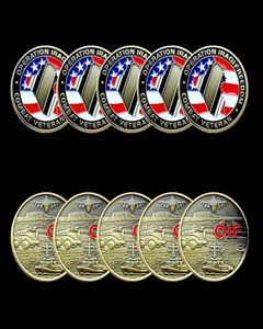 5st Non Magnetic Crafts Challenge Coin Operation Enduring DOM Combat Veteran Oif Bronze Plated Miliatry24971875414