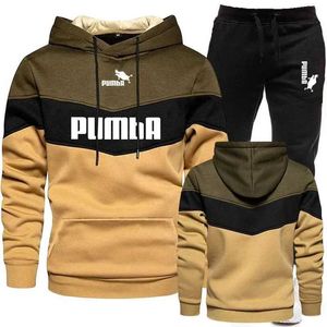 Men's Sweaters Mens striped coat hoodie and pants 2 piece suit High quality Fall Winter new 2023 fashion Q240527