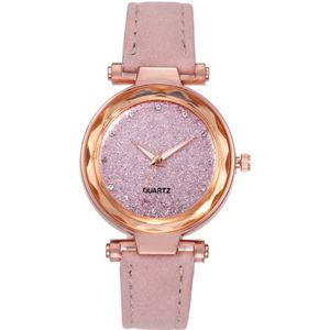 Casual Star Watch Sanded Leather Strap Silver Diamond Dial Quartz Womens Watches Ladies Wristwatches Tillverkande grossist 249C