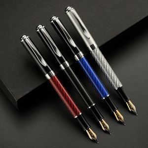 12st högkvalitativa kolfibermetallpennor Lyxiga affärsskolor Studentkontor Leveranser Fountain Pen Ink Pen 240528