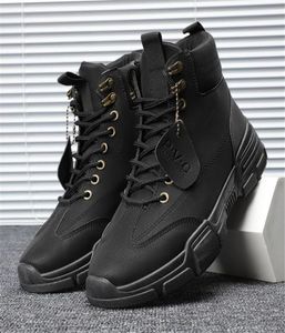 Winter Leisure Suede Martin Shoes Men Mense Street High Cut Tooling Tooling Shoes Boots Boots Men Western Western Otchle Boots7341928