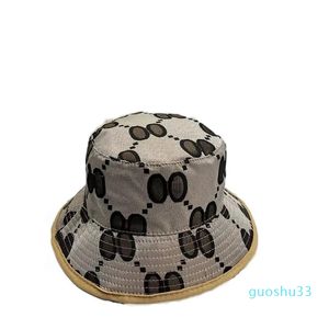 Odwracalny projektant Bucket Hat Summer Bob Hats for Men Canvas Fisherman Casquette Luxe Fashion Beach Cap Multicolour