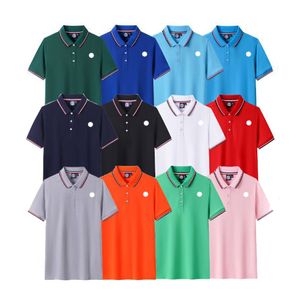 Designerska koszula polo Men Polos koszule haftowa odznaka z krótkim rękawem bawełniane bawełniane topy letnie strój s-4xl
