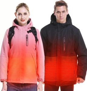 Jaqueta de aquecimento inteligente para homens para homens Mulheres de inverno fibra USB Aquecimento de casaco Pizex Roupos de caminhada à prova d'água Aquecimento Jackets de veludo 3174366