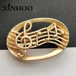 Broschen Rinhoo Gold Farbe Musik Note für Frauen hohl Metal -Musiksymbol Buckle Pins Mode Musiker Corsage Party Schmuck Schmuck