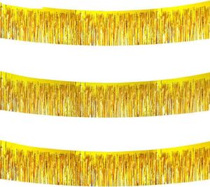 Banners Streamers Confetti 3PCS 30x300CM Metallic Foil Fringe Garland Hanging Tinsel for Holiday Wedding Birthday Party Decoration d240528