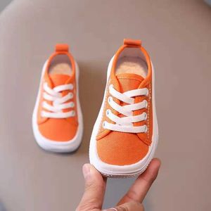 Sneakers Girls Shoes Fashion Leisure Shoe Childrens Canvas Shoes Sneakers Kids Casual Sport Shoes for Kindergarten Black White Orange Q240527