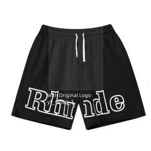 Designer Men sports shorts Rhude summer short beach pants mens high quality Pure cotton shorts streetwear loose size five-point basketball pants ae3