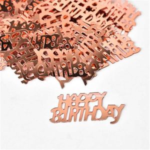 Banners Streamers Confetti 15g/bag Rose Gold Confetti Happy Birthday 21 30 40 50 60 Party Decoration Throwing Happy Birthday Decor For Adult Throw Confetti d240528