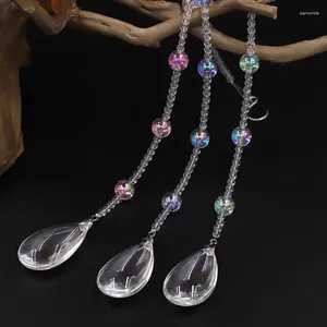 Party Decoration 1 String Home Decor Transparent Water Drop Pendant Multi-color Glitter Crystal Bead Curtain Ornaments Wedding