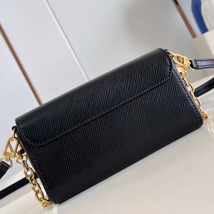 10A Mirror Quality Designer 19cm Twist Bag West Pochette Bag for Women Genuine Leather Flap Bag Plain Purse Casual Handbag Crossbody Shoulder Strap Bag With Box