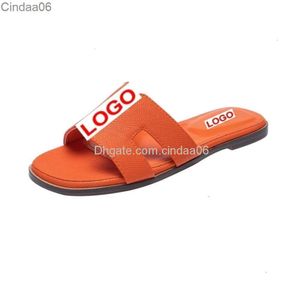 Luxury Classic Designer feminino Flippers de verão desliza casual sapatos de uma linha sandálias femininas para meninas