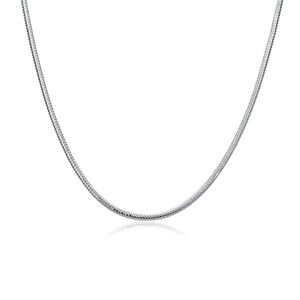 Platerade Sterling Silver Chains 16 18 20 22 24inchs 3mm Men's 3M Snake Bone Necklace SN192 TOP 925 Silver Plate Chains Halsband Jew 2741