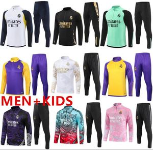 24/25 Soccer Tracksuits Sets Real madrids TRACKSUIT set 23/24 men and kids football kit chandal futbol survetement madrides TRAINING suit soccer jacket