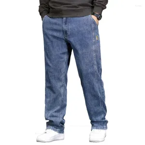 Men's Jeans Autumn Winter For Men Plus Fat Large Size Straight Leg Pants Fashionable Trendy Brand Loose Casual 140kg
