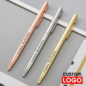 20200 PENNS SLIM METAL BALLPOINT ROSE GULL CUSTOM REDITION Bokstäver Graverade Namn Skolkontor Tillbehör GENTER 240528