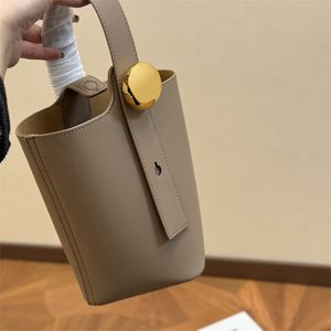 Kieseleimer verstellbare abnehmbare Schultergurt Magnetschnalle Öffnung und Schließung weicher Kuh Leder -Eimer -Beutel Schulter aufgelassene Handtasche Mini Damen Schwarz.