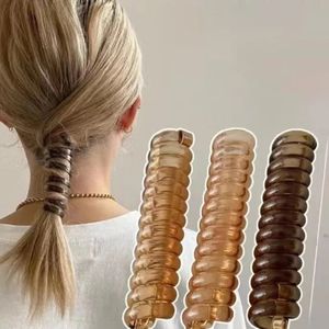 5pcs/лот шелк -края телефонная линия Scranchie Hair Ring Bubble Craid Head Coving Низкая хвостовая резиновая полоса аксессуары для стиля HA2675 240528