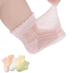 Barnstrumpor 3Pair/Lot New Summer Thin Boys and Girls Baby Socks D240528