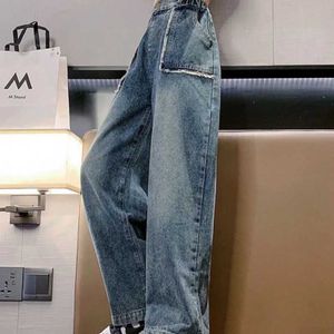 Trousers Girls Jean Pants Long Trousers Cotton 2024 Packet Spring Autumn Teenagers Babys Kids Pants OutdoorSchool Teenagers Childrens Y240527