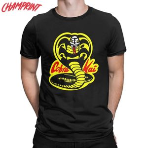 Karate Kid Cobra Kai Vintage T-shirt Men Funny 100% bawełniana koszulka koszulka za okrągła szyja Krótkie rękawe koszulki Ubrania prezentowe 240513