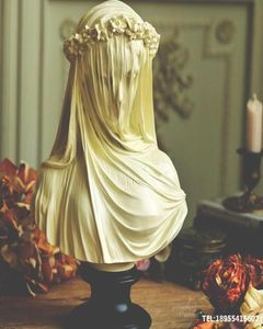Ремесленные инструменты завуалированная женщина свеча силиконовая плесень женская невеста Статуя Статуя Стиптура Женщина Декор дома декор Гипс Mould1524458