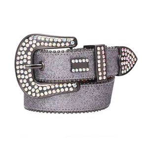 Designer B Belt Cinture Simon per donne uomini Shiny Diamond Belt Black su Blue White Multicolour con regalo Bling 2022 234Z