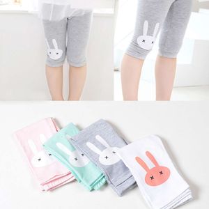 3-10years Rabbit Footless Girls Knee Length Kid Five Pants Trousers Cropped Children Modal Cotton Leggings Summer Bottoms L2405 L2405