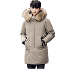 2018 nova chegada jaqueta de inverno masculino algodão de algodão longa engóio de casacos colarinho de pele masculino de alta qualidade moda casual parka outwear6752835