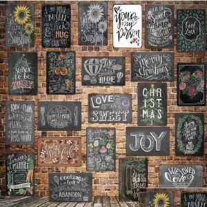 Metal Painting Bbq Tin Signs Plate Wall Pub Kitchen Restaurant Home Art Decor Vintage Sticker Cuadros Drop Delivery Garden Arts, Craft Dha5T