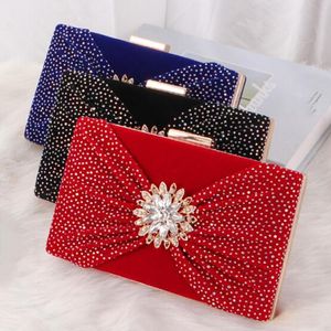 Retro Dinner Bag Female Ladies Diamond Banquet Handbag Bridesmaid Evening Dress Chain Shoulder Messenger Bags 281o