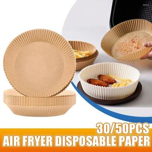 Baking Tools 30Pcs Air Fryer Disposable Paper 160MM Parchment Liner Steamer Non-stick Greaseproof Kitchen Accessories Cooking