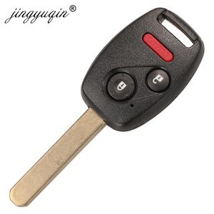 Jingyuqin 10st Remote Car Key Shell för Honda Accord Civic CRV Pilot Insight 2 2+1 3 3+1 4 Button Pad FOB Auto Nyckelfodral