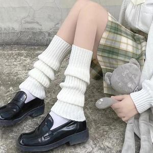 Mulheres meias lolita feminina longa outono de malha de inverno leggings japoneses doces aquecendo os acessórios de bota de bota