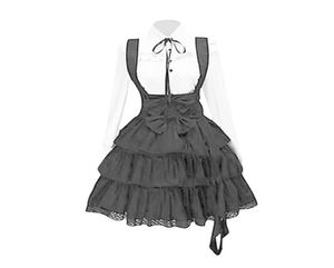 Vintage elegancka impreza gotycka letnie kobiety sukienki lolita duże rozmiar eleganckie marszczyki koronkowe w górę Bowknot retro księżniczka shodowa sukienka T59698783
