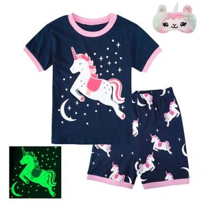 Kids Girl Pamas SET BAMBINO PAJAMA TODDLER Girls Cotton Homewear Abbigliamento da notte carino abito da notte Pijamas L2405