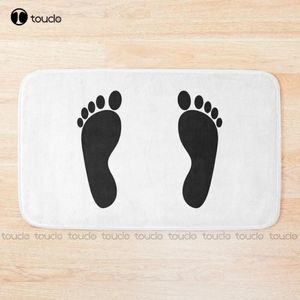 Badmatten Fußdruck - lustige moderne Duschmatten -Teppichsets für Badezimmer Weiche Badebruppen Cartoon