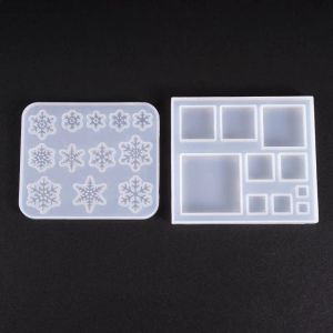 SNASAN Cute Beads Cube Triangle Silicone Mold For Jewelry Earrings Pendant Making Resin UV Epoxy Resin Molds Crafts DIY Tool