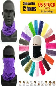 DHL US Stock Unisex Magic Multifunctional Tube Scarf Scarf Cover Cover Mask Mask Gaiter Headwear Beanie Austprope Outdoor Sport 5243631