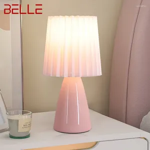 Lampade da tavolo TeMar Lampada contemporanea Ceramica a LED Creative Distanza rosa Decor per casa soggiorno camera da letto
