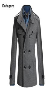 O outono da primavera inteira Men039s Woolen Caats casual sobretudo casaco de lã de lã Men Jaqueta de Windbreaker casacoat Casaco Sobretudo4329133