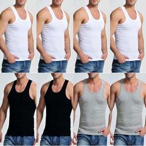 8 pezzi da uomo in cotone Serra senza maniche Muscolo Solid Muscolo Shirts Shirts O-Neck Gyclothing Tops Tops Hombre Men Abbigliamento 240513
