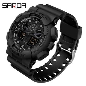 SANDA 2021 Digital Watch Men's Sport Watches for Men Waterproof Clock Outdoor Wristwatch Male Relogio Digital Masculino X0524 234B