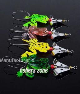 Balıkçılık cazibesi 8pcslot lastik kurbağalar yumuşak balıkçılık lures bas krankbait mücadele 9cm35403962g spinner kaşık lures3600915