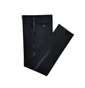 Terras de calça preta de calça preta acetinada calças de cetim Man 1 peça calças de smoking 2207194358714