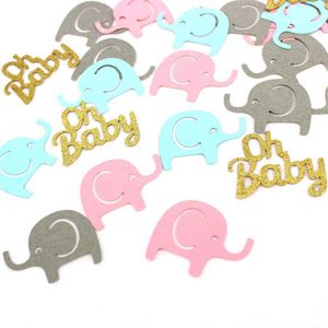Banners Streamers Confetti Gender Reveal Party Decoration Blue Pink Silver Elephant With Confetti Oh Baby Confetti 1st Baby Shower Party Decoration d240528