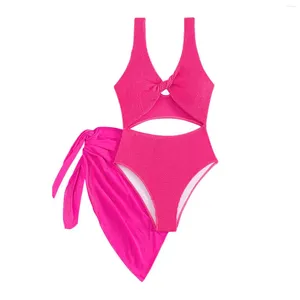 Da bagno da bagno da nuoto in alto in alto in bikini rosa color solido colore a bassa costume da bagno bassa cavezza