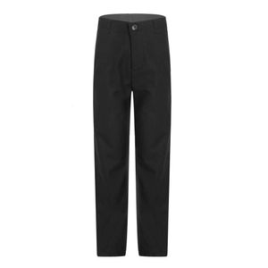 Primavera verão Pant Solid Kids Inglaterra Calça formal de casamento para uniformes escolares meninos meninas terno preto Troushers reto L2405