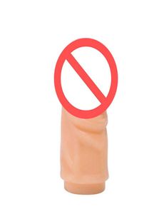 Reutilizável Silicone Silicone Penis Sleeve Ring Ring Big Penis Sleeve Extender Aumentando brinquedos sexy para homens atraso spray6705519